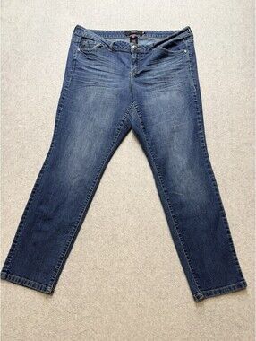 Torrid Womens Jeans 20S Blue Mid Rise Short Inseam Stretch Denim Plus Size